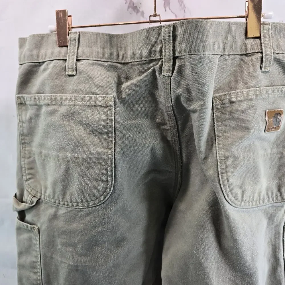 Carhartt Pants Mens 38 X 32 Tan Brown Khaki Dungaree Fit Classic Loose Cotton